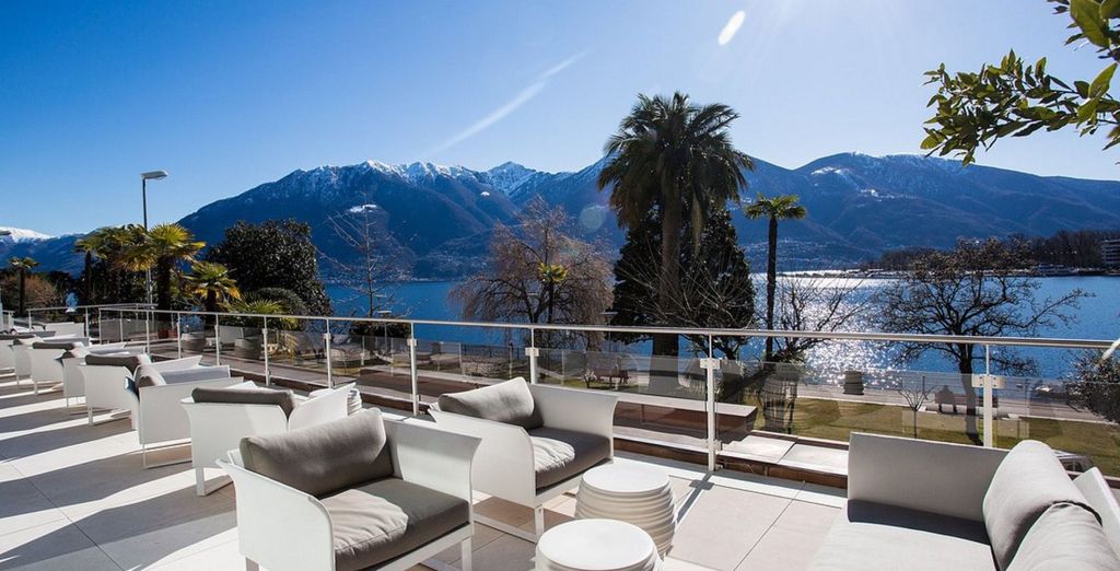 Hotel La Palma au Lac an der Seepromenade von Locarno am Lago Maggiore