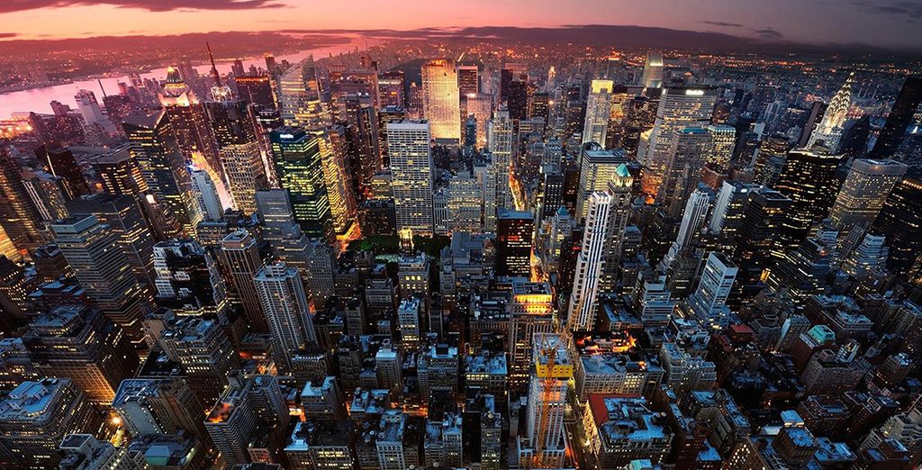 Fotografia di New York City negli Stati Uniti, vista notturna