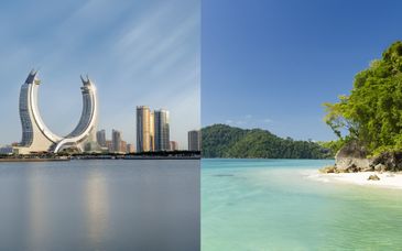 Collection Luxe : Ritz Carlton Doha 5* et The Naka Island Resort & Spa 5*